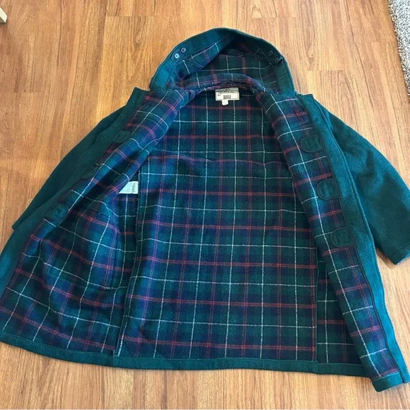 Gloverall England Heritage Garment Duffel Coat Wool Green Men’s XL - Picture 3 of 8